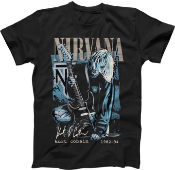 NIRVANA Koszulka Męska t-shirt KURT COBAIN r. S