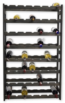 DREWNIANY REGAŁ STOJAK NA WINO 56 BUTELEK