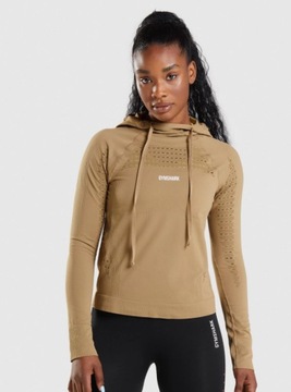 GYMSHARK BLUZA SPORTOWA BRĄZOWA DAMSKA S 0Z3F6_B*