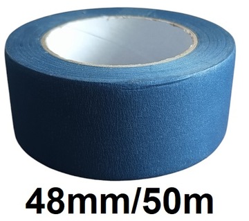 TAŚMA malarska precyzyjna niebieska blue 48mm 50m JAKOŚĆ CIEMNONIEBIESKA