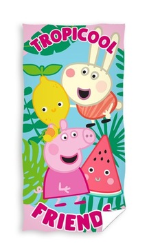 ŚWINKA PEPPA RĘCZNIK Dziecięcy DUŻY Kąpielowy Plażowy 70 x 140 cm