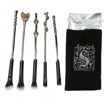 НАБОР СЕРЕБРЯНЫХ КИСТЕЙ ДЛЯ МАКИЯЖА «ГАРРИ ПОТТЕР» + КРЫШКА