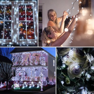 LAMPKI SOLARNE OGRODOWE GIRLANDA OZDOBA TARAS ZEWNĘTRZNE 22M 200LED
