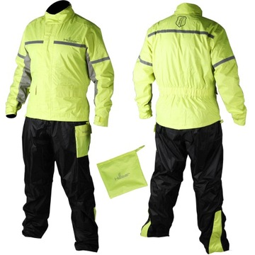 Kombinezon przeciwdeszczowy komplet HUSAR RAIN Fluo/Black r. XL