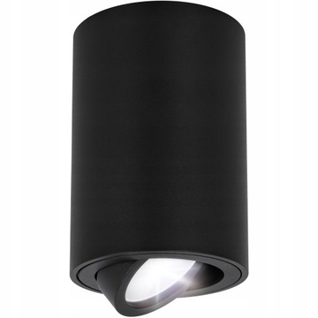 Oprawa Tuba LED Lampa Natynkowa czarna halogenowa GU10 RUCHOMA spot