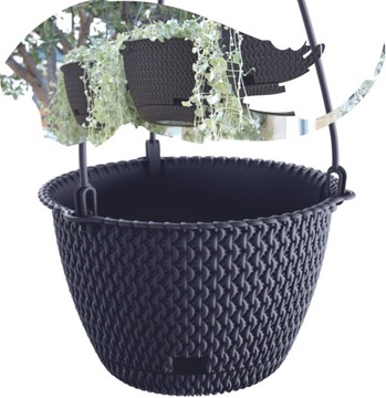 Doniczka wisząca SPLOFY śr. 27CM ANTRACYT
