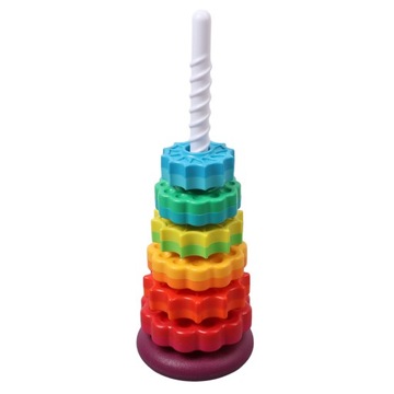 Zabawka Spin Stack Plastikowe kolorowe koło