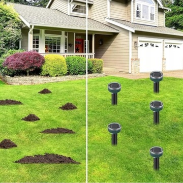 ZESTAW 4X SOLARNY ODSTRASZACZ KRETÓW NORNICE KRETY NAJMOCNIEJSZY