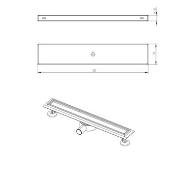 ВРАЩАЮЩИЙСЯ ЛИНЕЙНЫЙ СЛИВ DL02 360 SATIN 100 CM