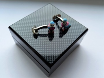 Серебряные запонки для рубашки-аккордеона