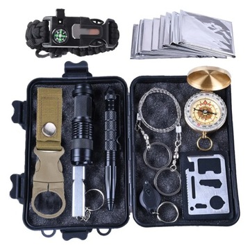 10 in 1 survival kit Set Outdoor Camping Equipment Travel Multifunction