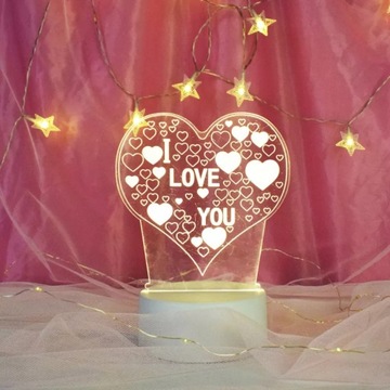 3D светодиодный ночник подарок на годовщину Я люблю тебя