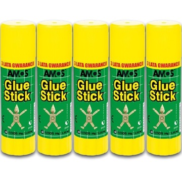 ZESTAW 5X KLEJ AMOS GLUE STICK 35g ORYGINAŁ