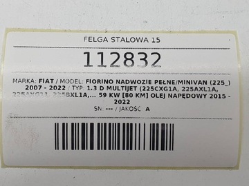 DISK OCELOVÝ FIAT OE 6.0" X 15" 4X98 ET 44