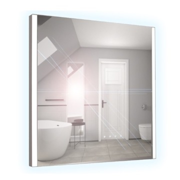 Lustro łazienkowe LED z wyłącznikiem 80x65 SP2 4mm