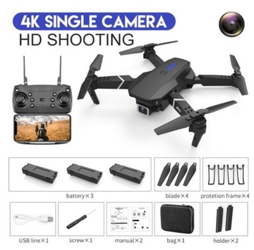 PROFESJONALNY DRON MINI WIFI HD Z KAMERĄ 4K 2022