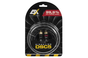ESX DSC5 - przewód syg. RCA, 5 m, czysta miedź OFC