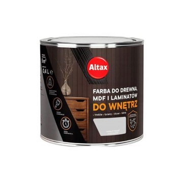 ALTAX Farba do drewna, MDF i laminatów 0,4L popiel