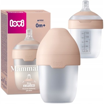 BUTELKA DO KARMIENIA LOVI MAMMAFEEL 150ml ZE SMOCZKIEM DYNAMICZNYM 0m