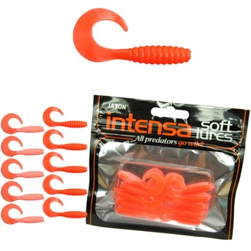 10szt twister JAXON guma 3,8cm INTENSA okoń INT38T