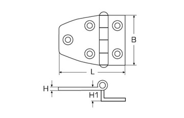 ZAWIAS 8237B NIERDZEWNY KWASOODPORNY 70X37X4,5 A4