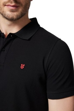 Koszulka Polo z Bawełny Męska Czarna Próchnik PM3 XL