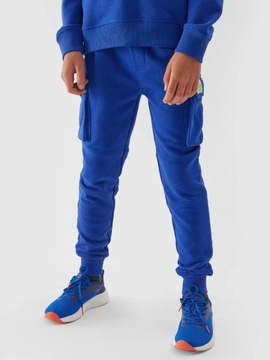 СПОРТИВНЫЕ БРЮКИ ДЛЯ МАЛЬЧИКОВ 4F, ХЛОПОК, AW23M415