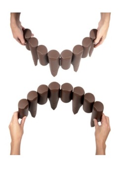 Частокол садовый массивный польский, кромка, коричневый