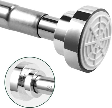 РЕЙКА ДЛЯ ДУШЕВЫХ ШТОР ТЕЛЕСКОПИЧЕСКАЯ ДЛЯ ОДЕЖДЫ НЕРЖАВЕЮЩАЯ СТАЛЬ