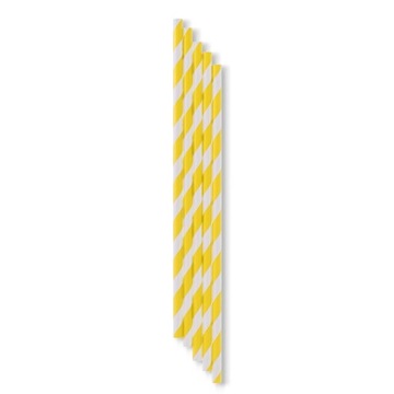 SŁOMKI RURKI BUBBLE TEA ŻÓŁTE 12x210 250szt