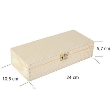 Деревянный ящик с замком, 24х10,5х5,7см.