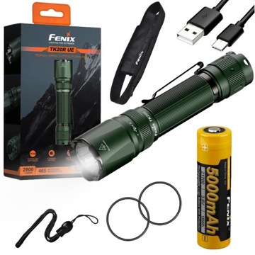 Latarka Ręczna Taktyczna Fenix LED TK20R UE 2800 lm USB-C 465m Zielona