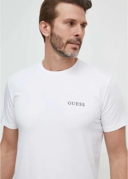 Guess t-shirt JOE męski kolor biały gładki XXL