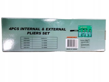 Набор из 4 шт. Щипцы для колец Seeger 7 дюймов AG010002S Jonnesway