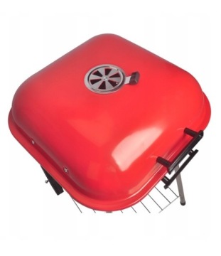 ПОРТАТИВНЫЙ САДОВЫЙ УГОЛЬНЫЙ ГРИЛЬ НА КОЛЕСАХ С КРЫШКОЙ + ГРИЛЬ + АКСЕССУАРЫ