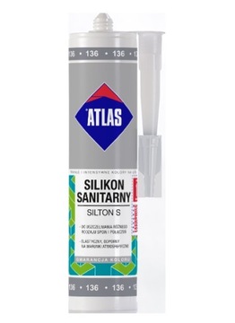 ATLAS 136 Silikon Sanitarny - Srebrny