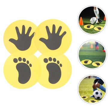 4 szt. podkładek podłogowych do piłki nożnej, krążki do znakowania piłki nożnej