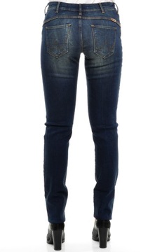 WRANGLER spodnie BLUE jeans LOW slim MOLLY W24 L32