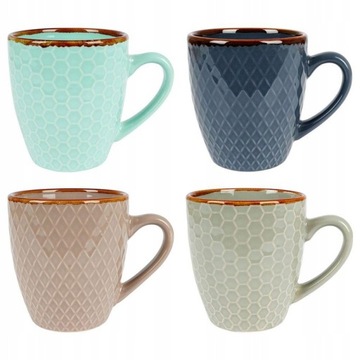 4 кружки COLORFUL MUGS, набор кружек для кофе и чая