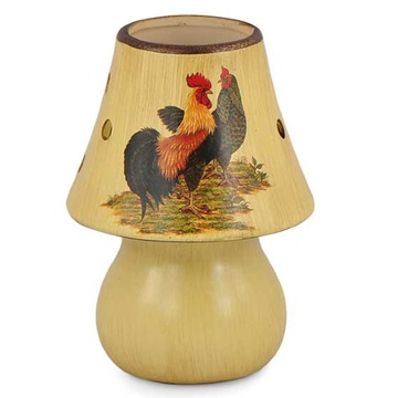 Świecznik ceramiczny kogut i kura tealight 16cm