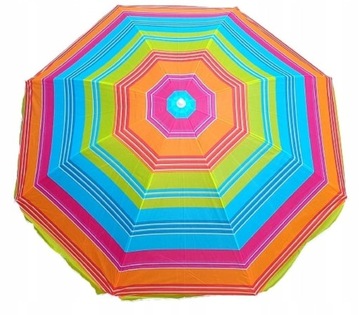 PARASOL OGRODOWY PLAŻOWY BALKONOWY ŁAMANY 220 cm CIENKIE PASKI