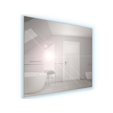Lustro łazienkowe podświetlenie LED 80x65 SP1 4mm