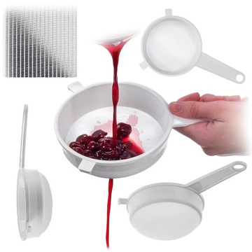 SITKO SITO GĘSTE DO MĄKI MLEKA CUKRU PUDRU KUCHENNE PLASTIKOWE 12 cm 120 mm