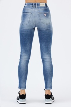 GUESS niebieskie jeansy damskie SKINNY HIGH 25/29