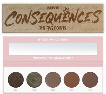 MIYO paleta cieni Five Points 15 CONSEQUENCES