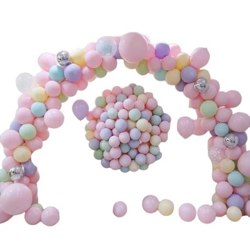 BALONY GIRLANDA DEKORACJA RÓŻOWY Z KWIATAMI