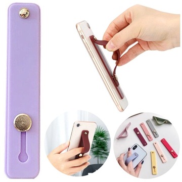 SAMOPRZYLEPNY UCHWYT NA PALEC Z SUWAKIEM NA TELEFON/ETUI FIOLETOWY