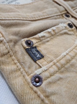 Spodnie jeansowe męskie jasne beżowe abercrombie&fitch 30/32 slim straight