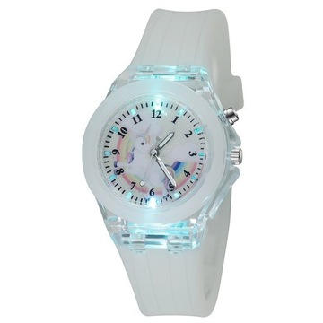 Fashion Cartoon Unicorn Flash Light Girls Watches