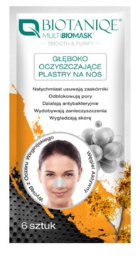 BIOTANIQE DEEP CLEANSING NOSE STRIPS PLASTRY OCZYSZCZAJĄCE NA NOS 6szt.